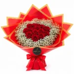 Ramo buchon 12 rosas + cinta de regalo