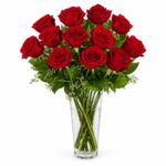 Florero love 12 rosas