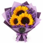 Ramo buchoncito con 3 girasoles